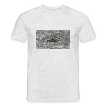 Hermelin - Männer T-Shirt - Grau meliert - Vorne - AI Model Male 178 dark (178cm)