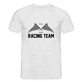 Équipe de course 01 - T-shirt homme - gris chiné - Devant - AI Model Male 178 dark (178cm)