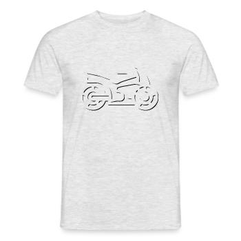 Triatlon svømme cykelløb - Mænd T-shirt - grå meleret - Foran - AI Model Male 178 dark (178cm)