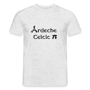 Ardeche celtic noir - T-shirt homme - gris chiné - Devant - AI Model Male 178 dark (178cm)