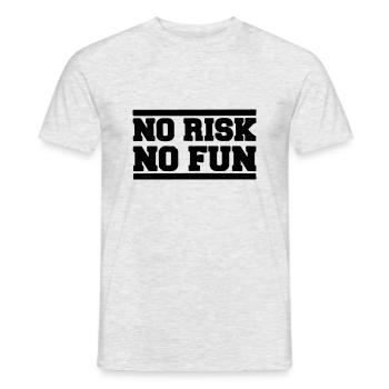 Aucun risque pas de plaisir - T-shirt homme - gris chiné - Devant - AI Model Male 178 dark (178cm)