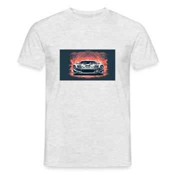 White Racecar in the Sunset - Männer T-Shirt - Grau meliert - Vorne - AI Model Male 178 dark (178cm)
