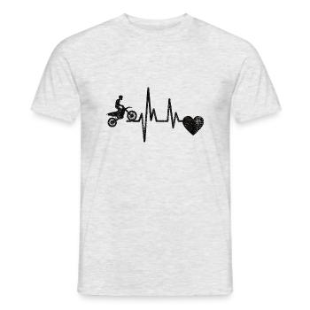Motorcycle Fan Motorcycle Motorcross Motorcyclist - Men's T-Shirt - heather grey - Front - AI Model Male 178 dark (178cm)
