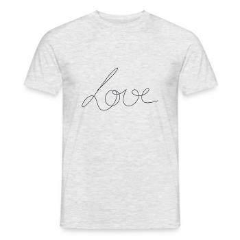 Amour - T-shirt homme - gris chiné - Devant - AI Model Male 178 dark (178cm)