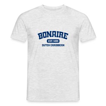 Bonaire - Kralendijk - Karibik - Dutch Caribbean - Men's T-Shirt - heather grey - Front - AI Model Male 178 dark (178cm)