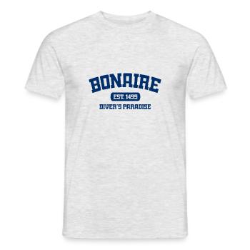Bonaire - Kralendijk - Karibik - Dutch Caribbean - Men's T-Shirt - heather grey - Front - AI Model Male 178 dark (178cm)