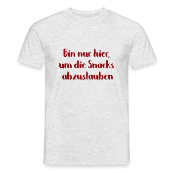 Dust off snacks - Men's T-Shirt - heather grey - Front - AI Model Male 178 dark (178cm)