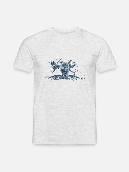 Whispers of the Mind - Männer T-Shirt - Grau meliert