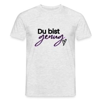 Du bist genug - Männer T-Shirt - Grau meliert - Vorne - AI Model Male 178 dark (178cm)