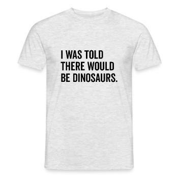 On m’a dit qu’il y aurait des dinosaures - T-shirt homme - gris chiné - Devant - AI Model Male 178 dark (178cm)