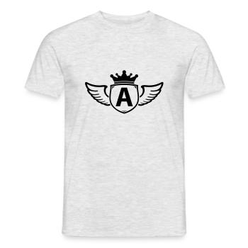 a - Männer T-Shirt - Grau meliert - Vorne - AI Model Male 178 dark (178cm)