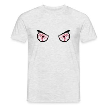 runzelte die Stirn blutunterlaufene Augen - Männer T-Shirt - Grau meliert - Vorne - AI Model Male 178 dark (178cm)
