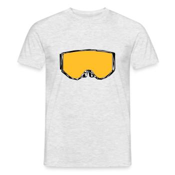 lunettes de ski - T-shirt homme - gris chiné - Devant - AI Model Male 178 dark (178cm)