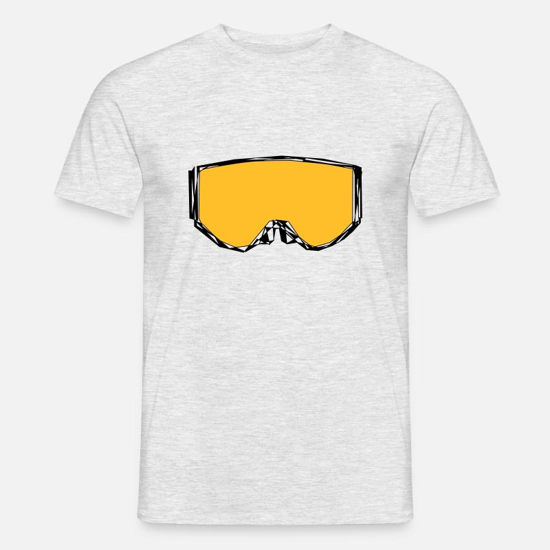 Skibrille - Männer T-Shirt - Grau meliert
