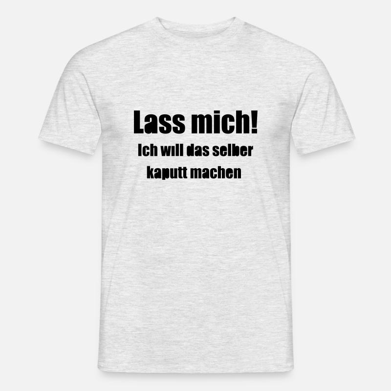 Lass mich! - Männer T-Shirt - Grau meliert