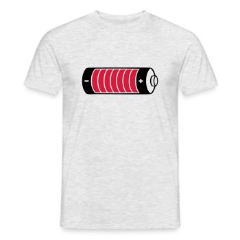 Charging bar battery clipart - Men's T-Shirt - heather grey - Front - AI Model Male 178 dark (178cm)