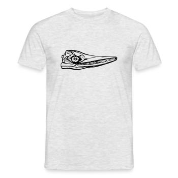 Ancient Whale Whale Fossil Dinosaur Ancient Skull - Men's T-Shirt - heather grey - Front - AI Model Male 178 dark (178cm)