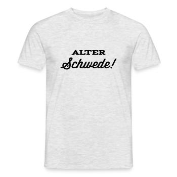 Alter Schwede - Farbwechsel, personalisierbar - Männer T-Shirt - Grau meliert - Vorne - AI Model Male 178 dark (178cm)