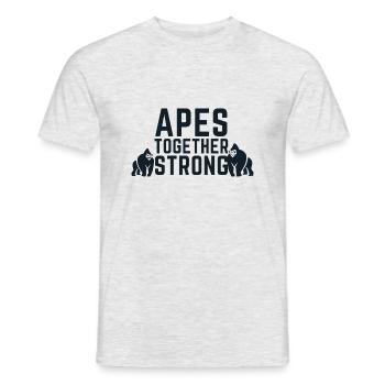 Apes Together Strong Meme Best Friends Gift - Men's T-Shirt - heather grey - Front - AI Model Male 178 dark (178cm)