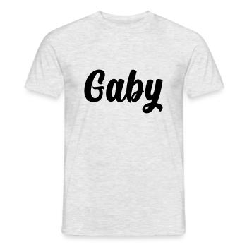 Gaby - Männer T-Shirt - Grau meliert - Vorne - AI Model Male 178 dark (178cm)