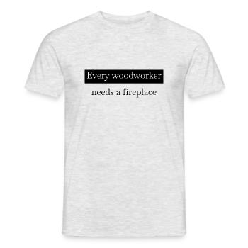 hommes un charpentiers prière tshirts arbre - T-shirt homme - gris chiné - Devant - AI Model Male 178 dark (178cm)