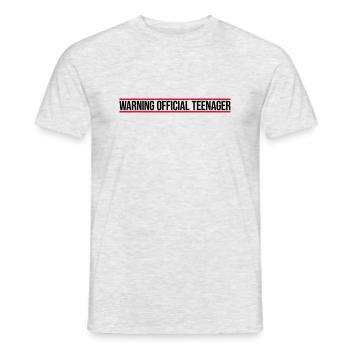 avertissement citation officielle d’adolescent - T-shirt homme - gris chiné - Devant - AI Model Male 178 dark (178cm)