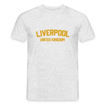 Liverpool, Vereinigtes Königreich - Männer T-Shirt - Grau meliert - Vorne - AI Model Male 178 dark (178cm)