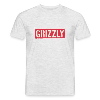 Grizzly Bear Slogan - T-shirt homme - gris chiné - Devant - AI Model Male 178 dark (178cm)