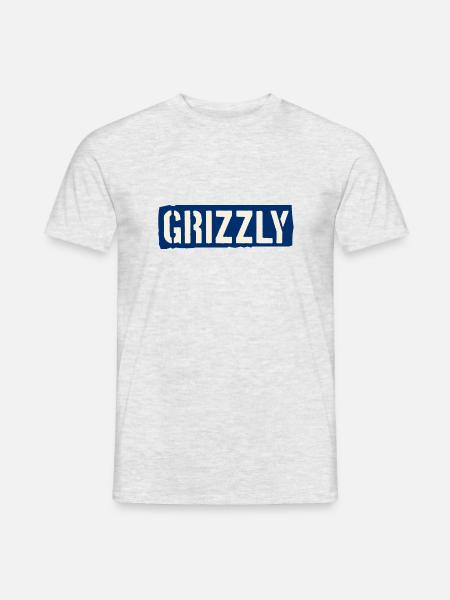 Grizzly Bär Slogan - Männer T-Shirt - Grau meliert