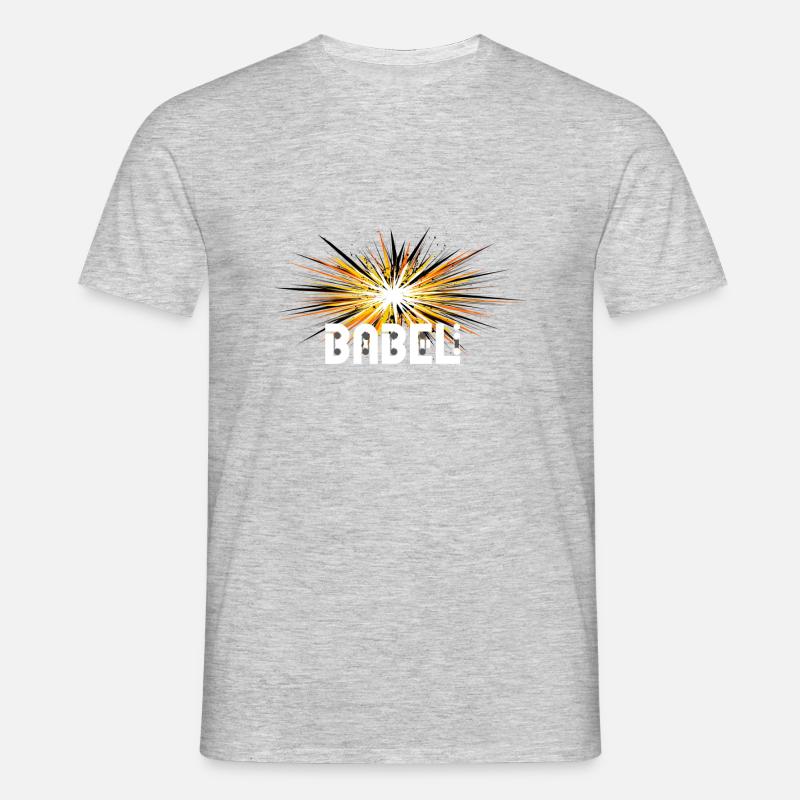 EXPLODING STAR BABELI - Men's T-Shirt - heather grey