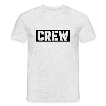 Crew Design - Men's T-Shirt - heather grey - Front - AI Model Male 178 dark (178cm)