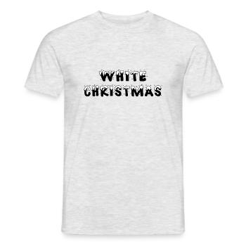 ☃️White Cristmas-Let it snow!❄️ - Men's T-Shirt - heather grey - Front - AI Model Male 178 dark (178cm)
