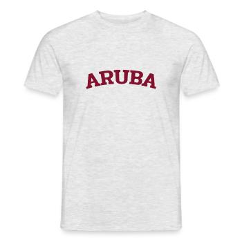 Aruba - Caraïbes néerlandaises - Est. 1499 Île des Caraïbes - T-shirt homme - gris chiné - Devant - AI Model Male 178 dark (178cm)