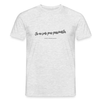 Pessimist - Männer T-Shirt - Grau meliert - Vorne - AI Model Male 178 dark (178cm)