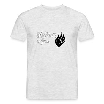 Kindness is free. - Männer T-Shirt - Grau meliert - Vorne - AI Model Male 178 dark (178cm)