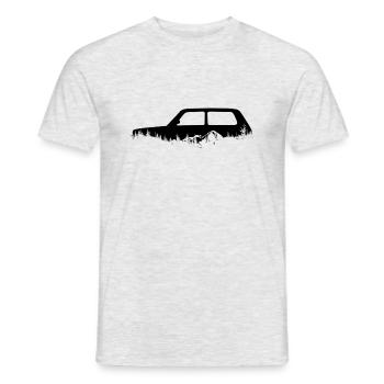 Overland 4x4 Offroad Design passend für Lada Niva - Männer T-Shirt - Grau meliert - Vorne - AI Model Male 178 dark (178cm)