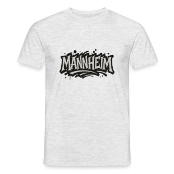 Mannheim Graffiti - Männer T-Shirt - Grau meliert - Vorne - AI Model Male 178 dark (178cm)