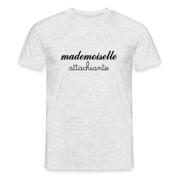 Mademoiselle Attachiante - T-shirt homme - gris chiné - Devant - AI Model Male 178 dark (178cm)