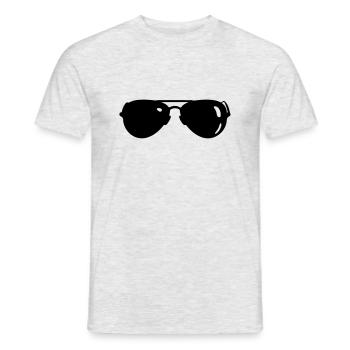 sunglasses - Men's T-Shirt - heather grey - Front - AI Model Male 178 dark (178cm)