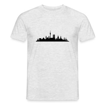 Skyline München - Männer T-Shirt - Grau meliert - Vorne - AI Model Male 178 dark (178cm)