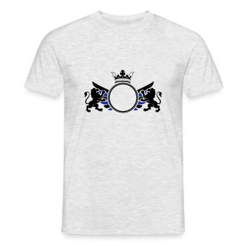 wappen_lions_002 - T-shirt homme - gris chiné - Devant - AI Model Male 178 dark (178cm)