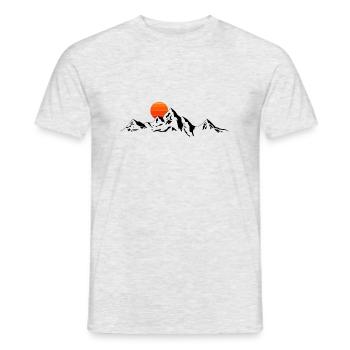 Montagnes Escalade et randonnée - T-shirt homme - gris chiné - Devant - AI Model Male 178 dark (178cm)