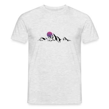Berge Wandern - Männer T-Shirt - Grau meliert - Vorne - AI Model Male 178 dark (178cm)