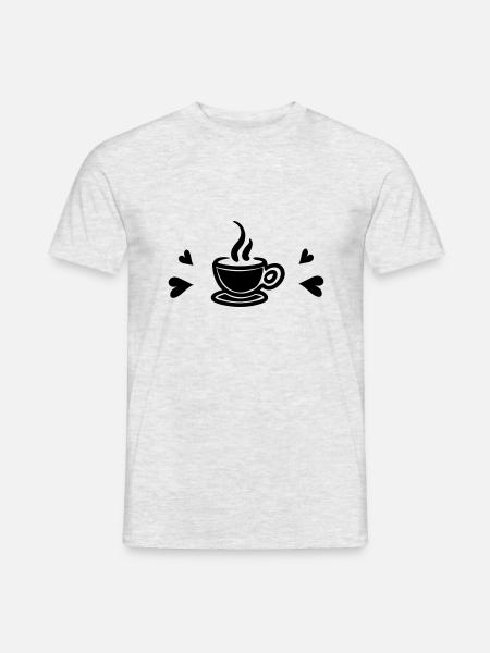 I love coffee - Men's T-Shirt - heather grey