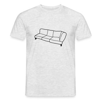 Clipart design sofa - Men's T-Shirt - heather grey - Front - AI Model Male 178 dark (178cm)