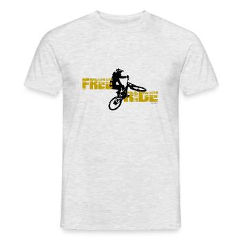 Free Ride MTB - Men's T-Shirt - heather grey - Front - AI Model Male 178 dark (178cm)