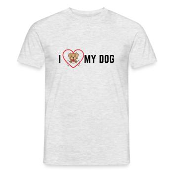 I love my dog! - Men's T-Shirt - heather grey - Front - AI Model Male 178 dark (178cm)