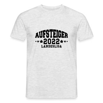 Aufsteiger 2022 Landesliga Aufstieg Fußball - Männer T-Shirt - Grau meliert - Vorne - AI Model Male 178 dark (178cm)