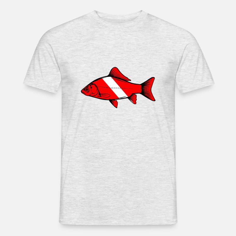 Karpfen von Scuba.Style - Männer T-Shirt - Grau meliert