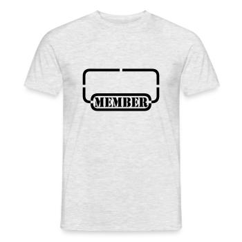 nom du membre - name your team crew staff member - T-shirt homme - gris chiné - Devant - AI Model Male 178 dark (178cm)